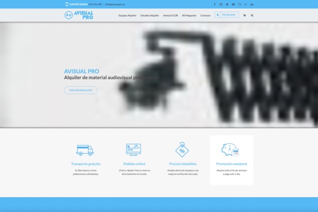 E-commerce de alquiler de material audiovisual