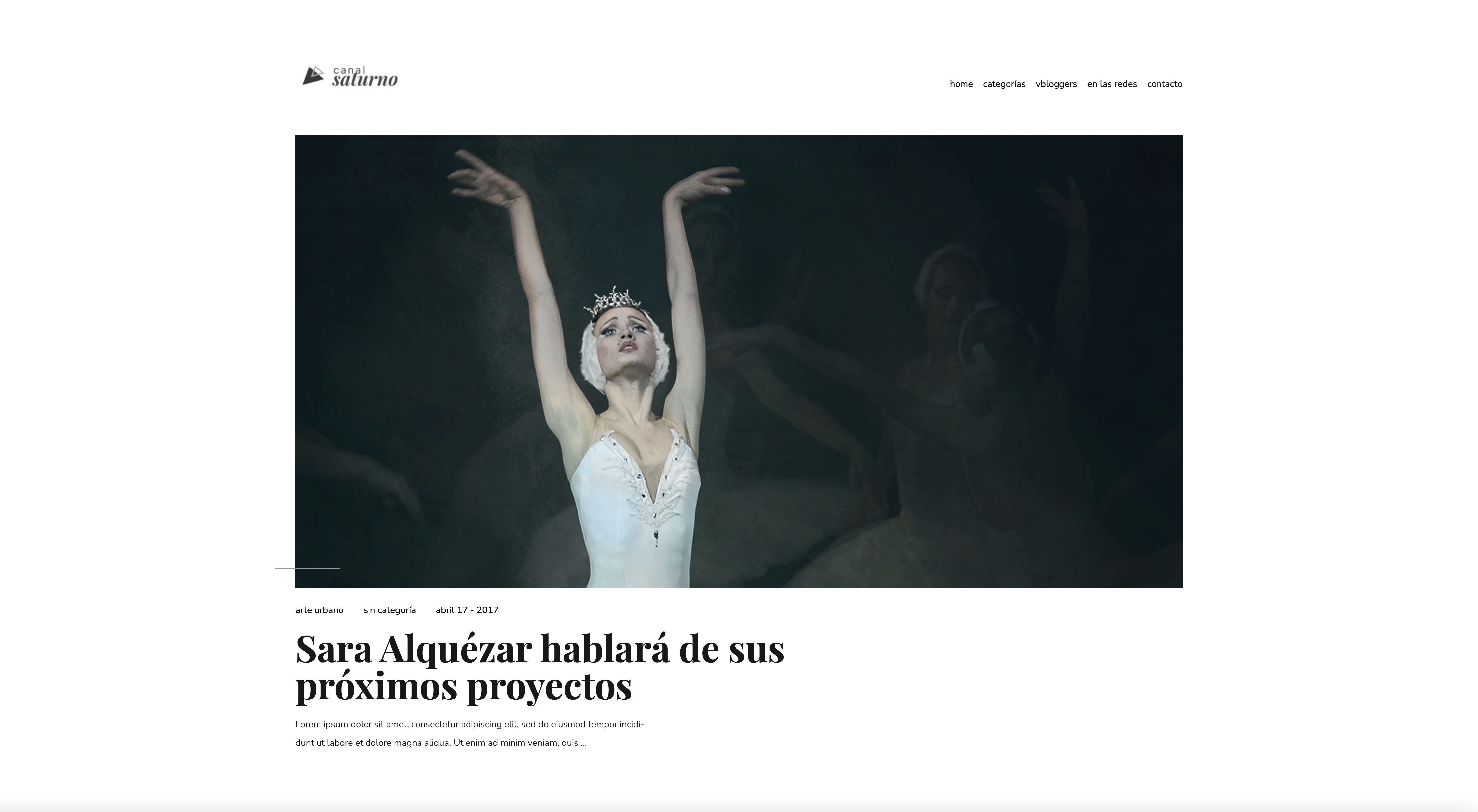 Proyecto web completamente a medida para un programa de televisión - Web del programa Canal Saturno · Aragón TV