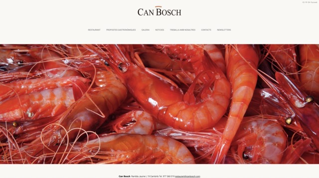 Desarrollo web para restaurante Can Bosch de Cambrils