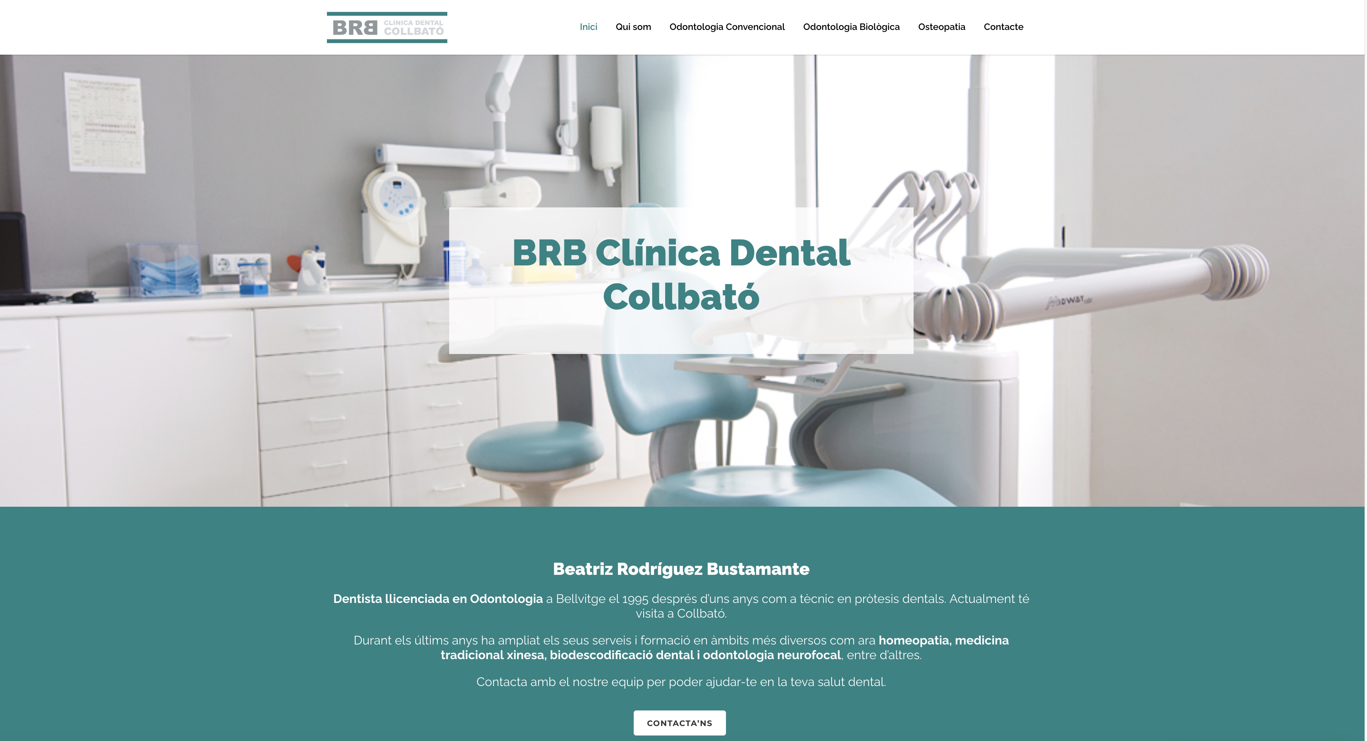 Sitio web en WordPress para la clínica de la Dra. Beatriz Rodríguez Bustamante en Collbató - Web de la Clínica Dental BRB