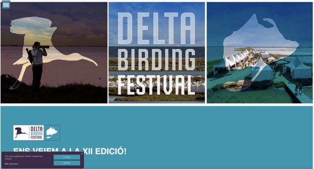 Sitio web a medida para el Delta Birding Festival