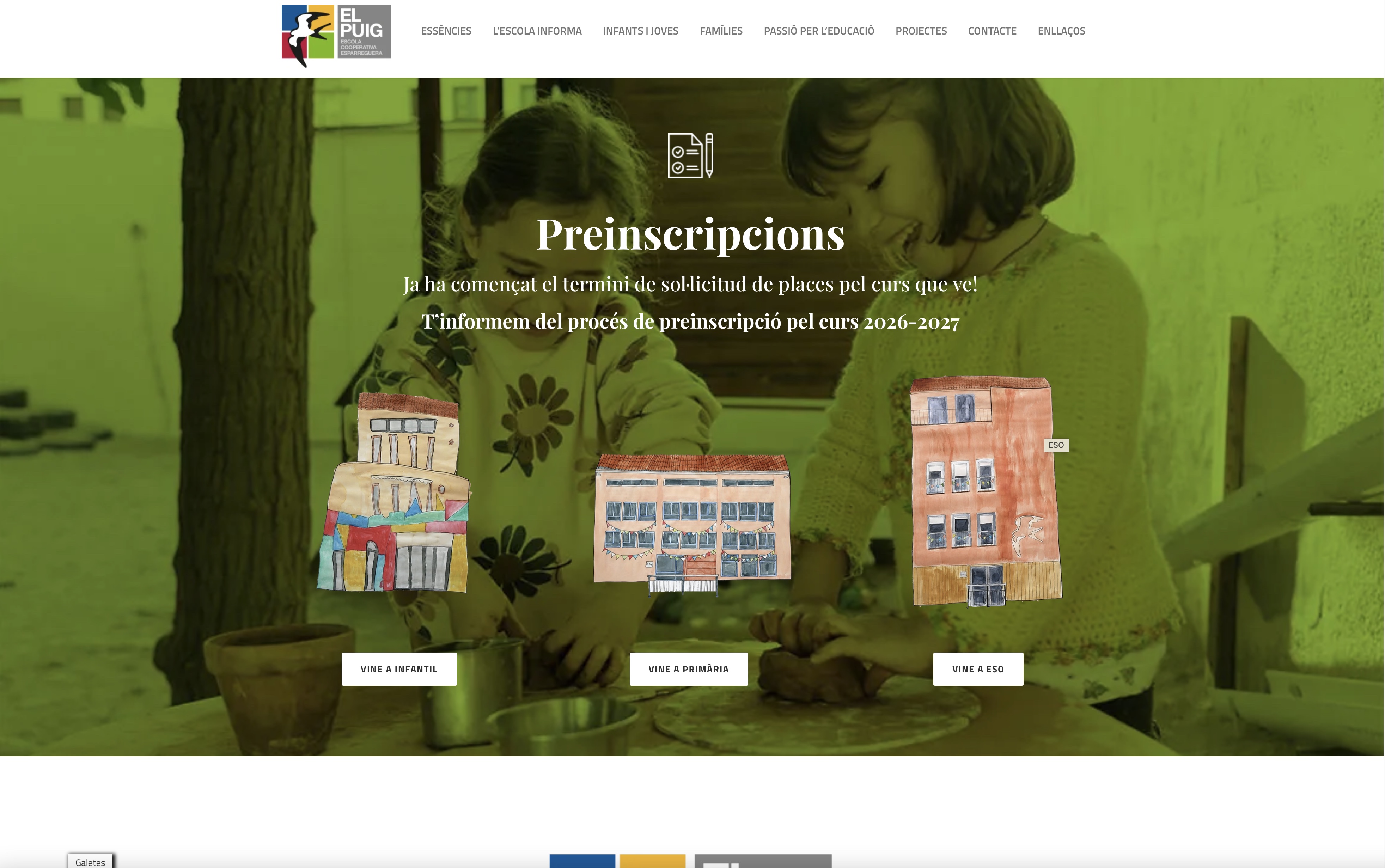 Portal escolar para una comunidad educativa cooperativa de Esparreguera - Web de la Escuela Cooperativa El Puig