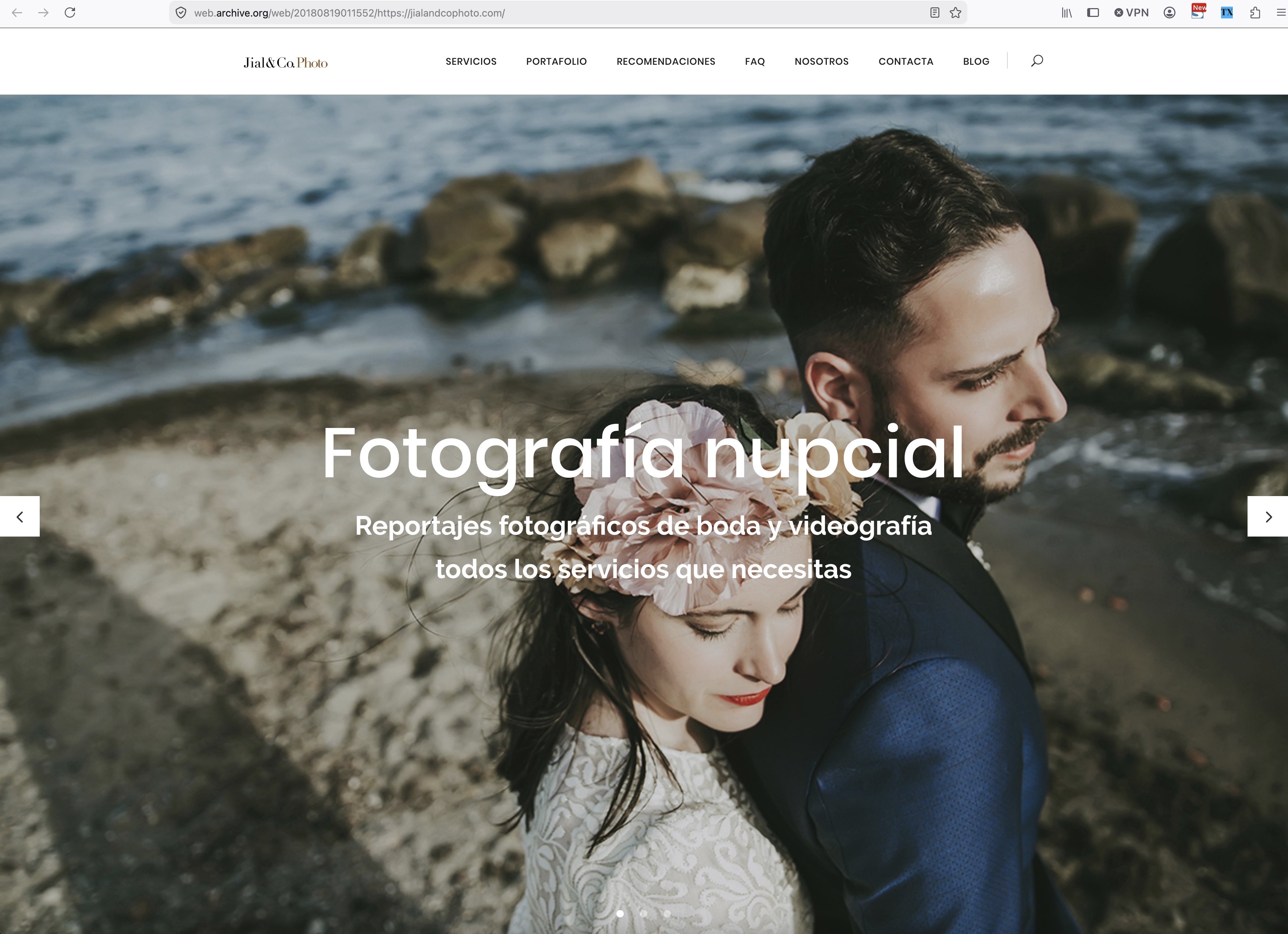 Un proyecto web de fotografía - Portafolio de Jial & Co. Photo
