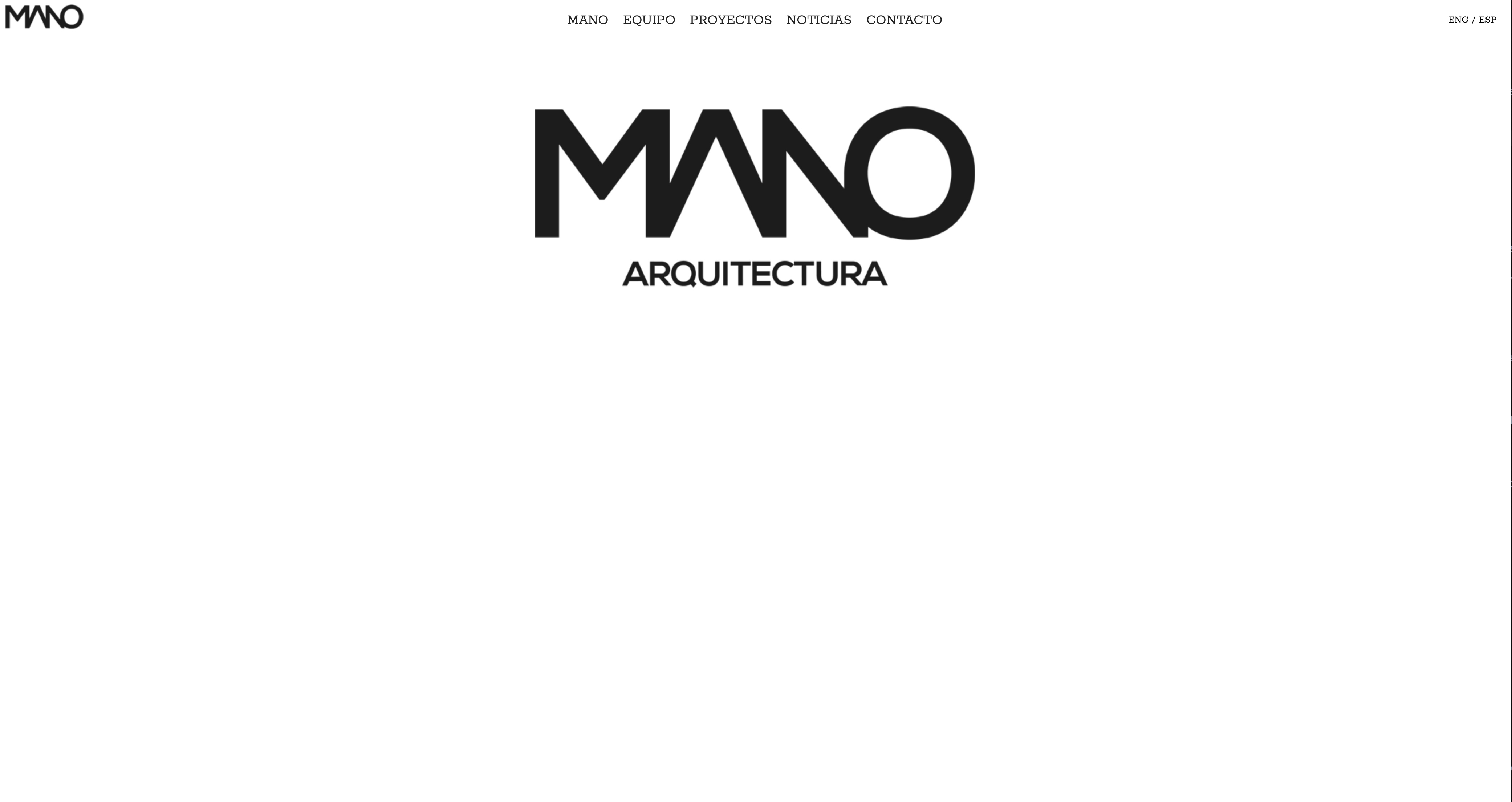 Portafolio online para un estudio de arquitectura, interiorismo y urbanismo - Web del despacho MANO Arquitectura
