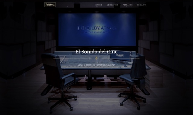 Desarrollo web para estudio de doblaje de Cine