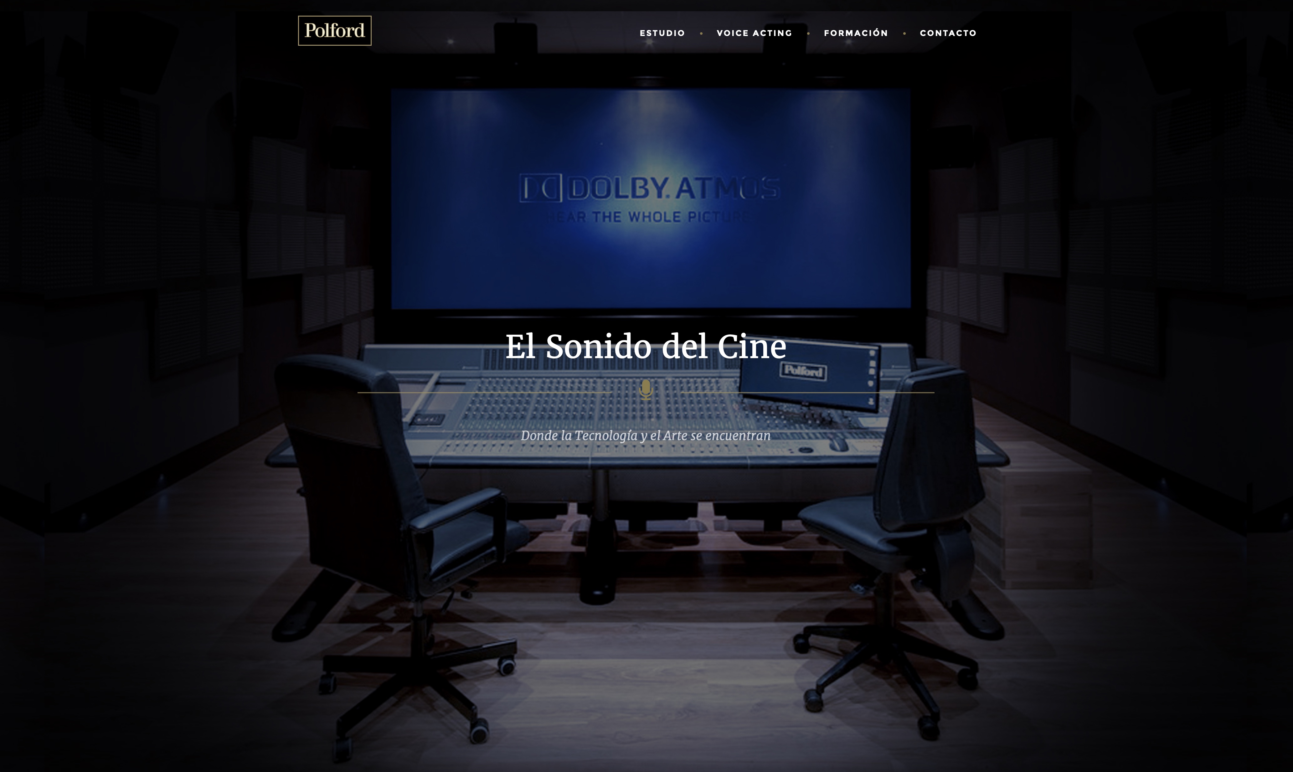 Portal para unos estudios de doblaje cinematográfico en Barcelona - Web corporativa de Estudios Polford