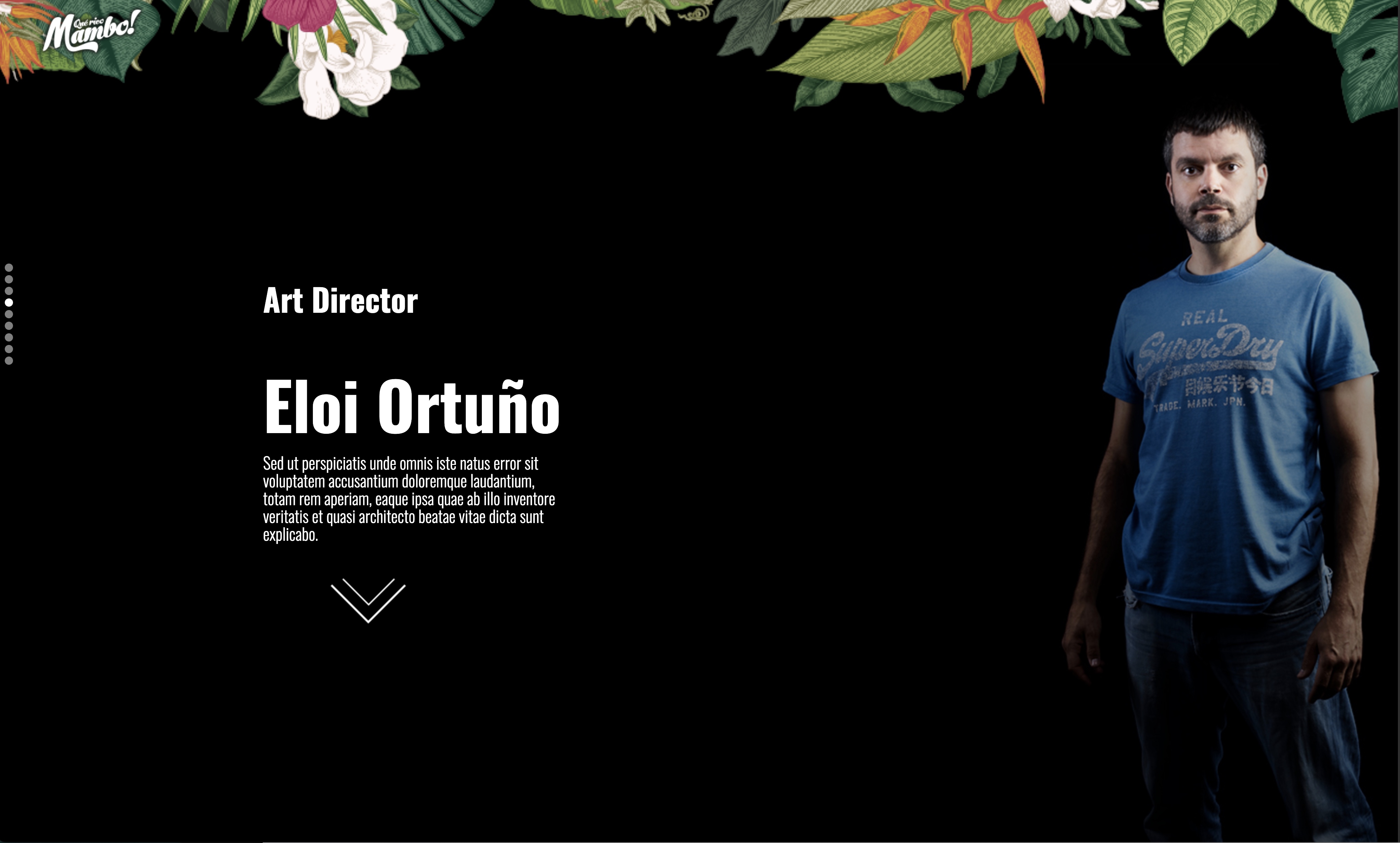 Theme a medida en WordPress para una productora audiovisual - Web de la productora Que Rico Mambo