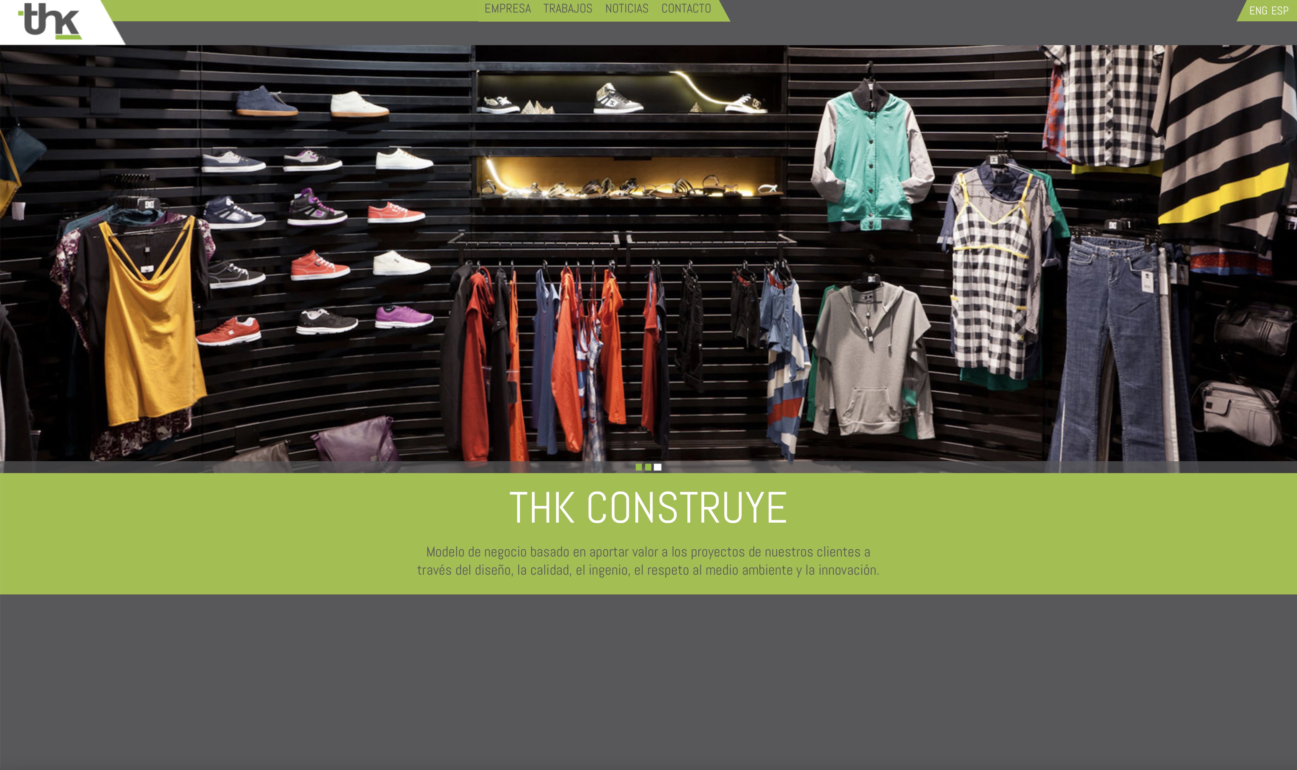 Web corportiva y portafolio prar una constructora de Barcelona, proyecto desarrollado junto a Sherpa Agency - Web corporativa de THK Construcciones